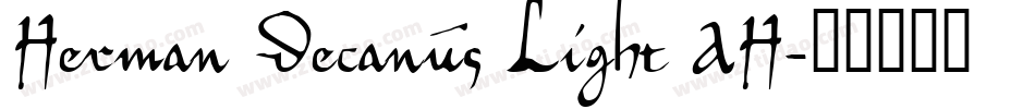 Herman Decanus Light AH字体转换